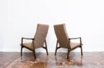 Pair of high-back armchairs, Czechoslovakia, 1960’s