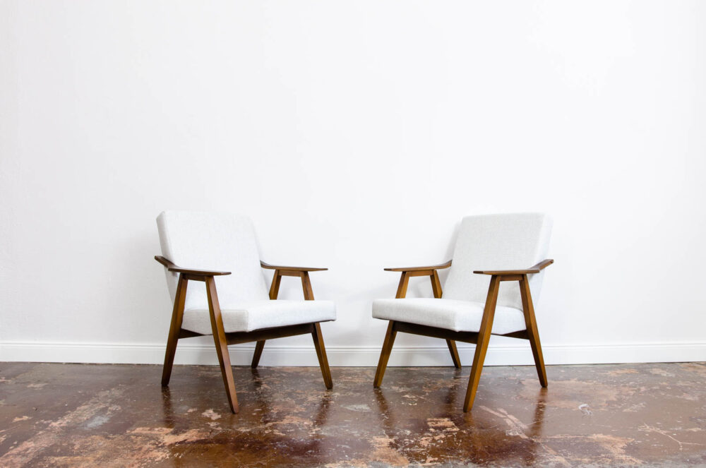 Pair of retro armchairs, Czechoslovakia, 1960's