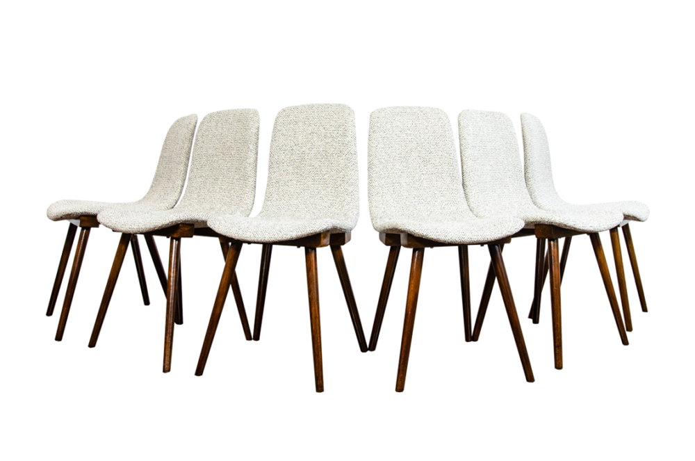 Set of 6 chairs, A-6150 by FAMEG, Poland, 1960’s