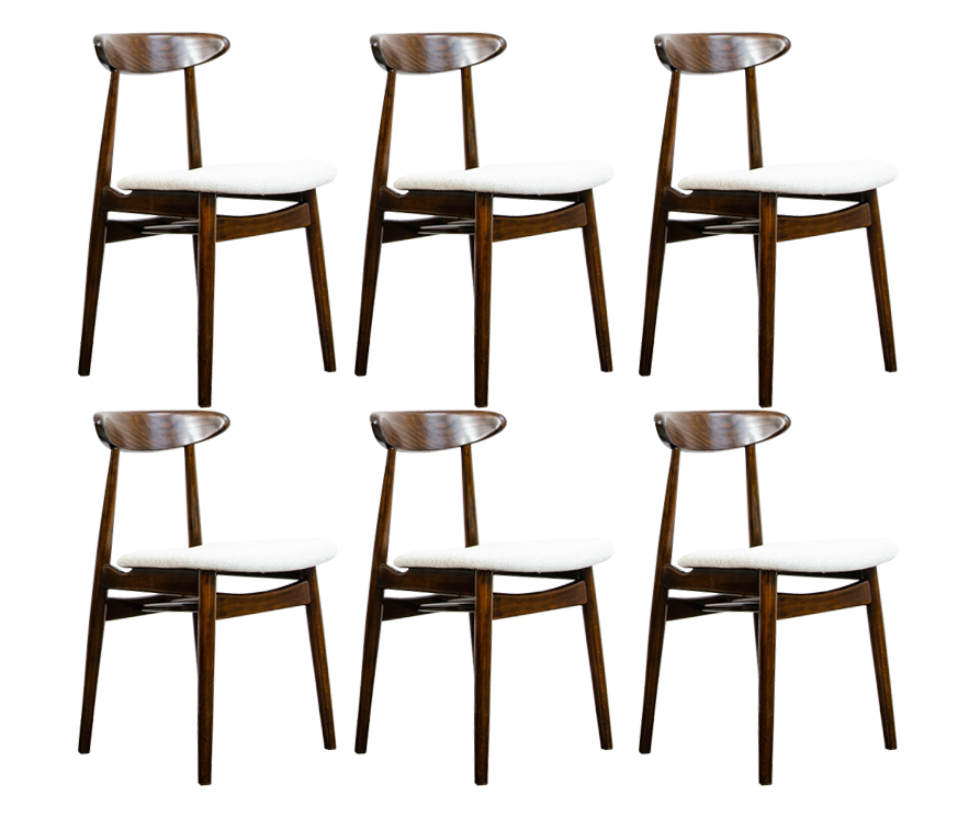 Set of 6 dining chairs Type 5912, Poland, 1960’s