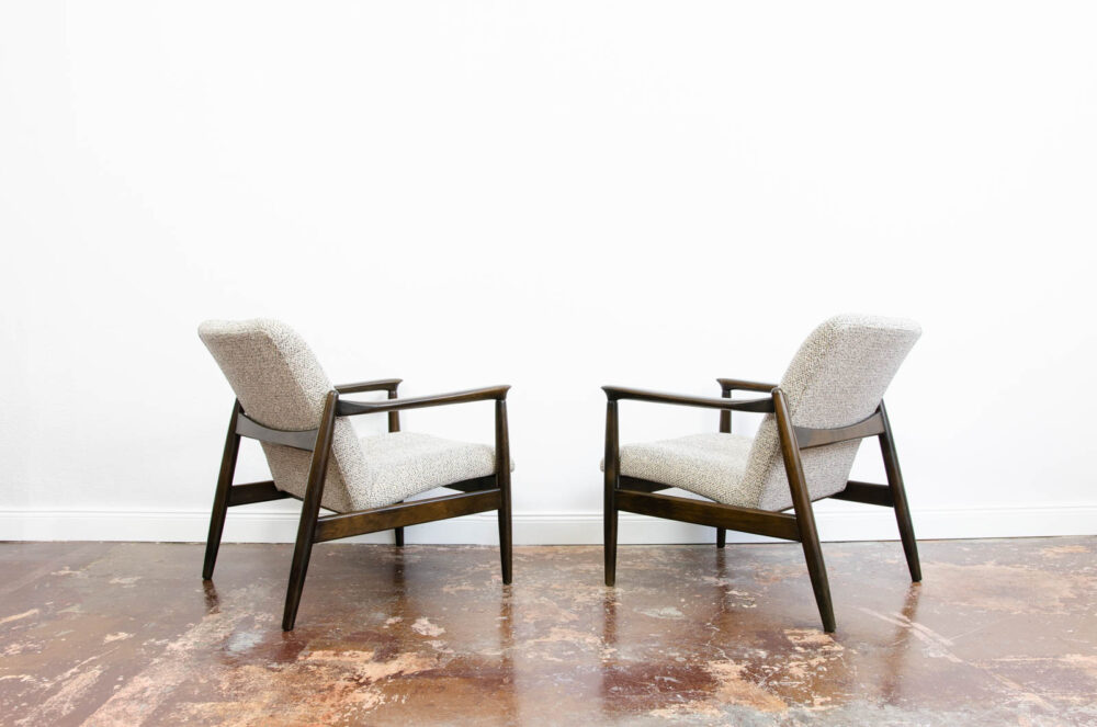 Pair of GFM-64 armchairs by Edmund Homa, GFM, Poland, 1960’s