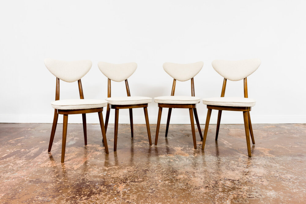 Set Of 4 Chairs No 124 By H & J Kurmanowicz, Poland, 1950’S