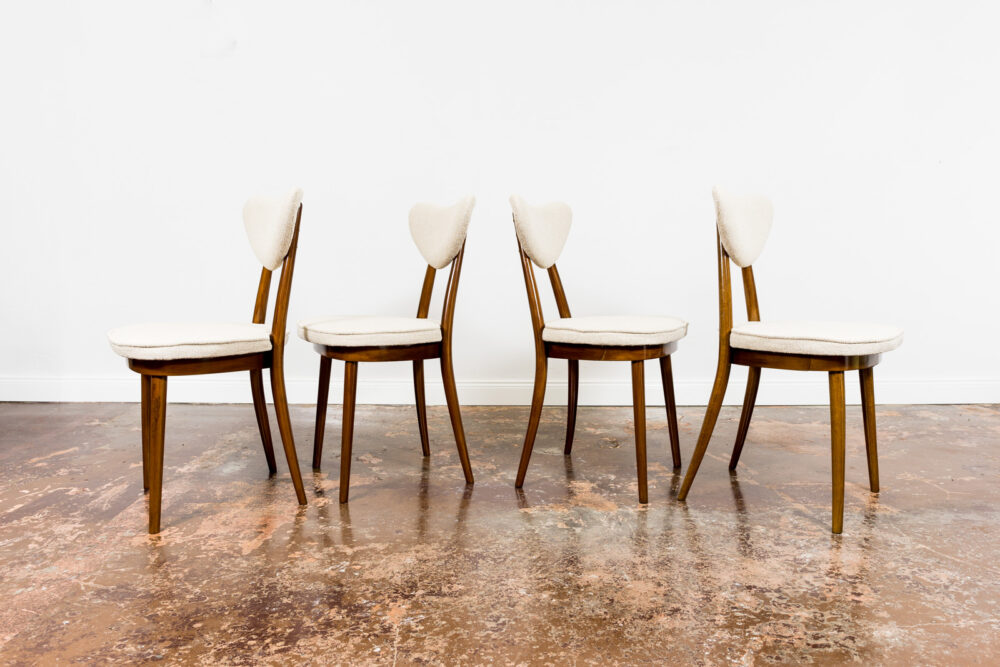 Set Of 4 Chairs No 124 By H & J Kurmanowicz, Poland, 1950’S