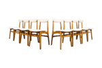 Set of 8 dining chairs, Type 200-190 By R. T. Hałas, Poland, 1960’s