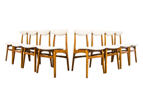 Set of 8 dining chairs, Type 200-190 By R. T. Hałas, Poland, 1960’s