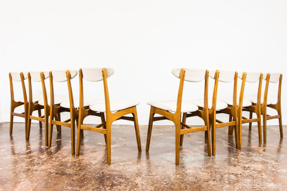 Set of 8 dining chairs, Type 200-190 By R. T. Hałas, Poland, 1960’s