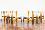 Set of 8 dining chairs, Type 200-190 By R. T. Hałas, Poland, 1960’s