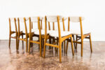 Set of 8 dining chairs, Type 200-190 By R. T. Hałas, Poland, 1960’s