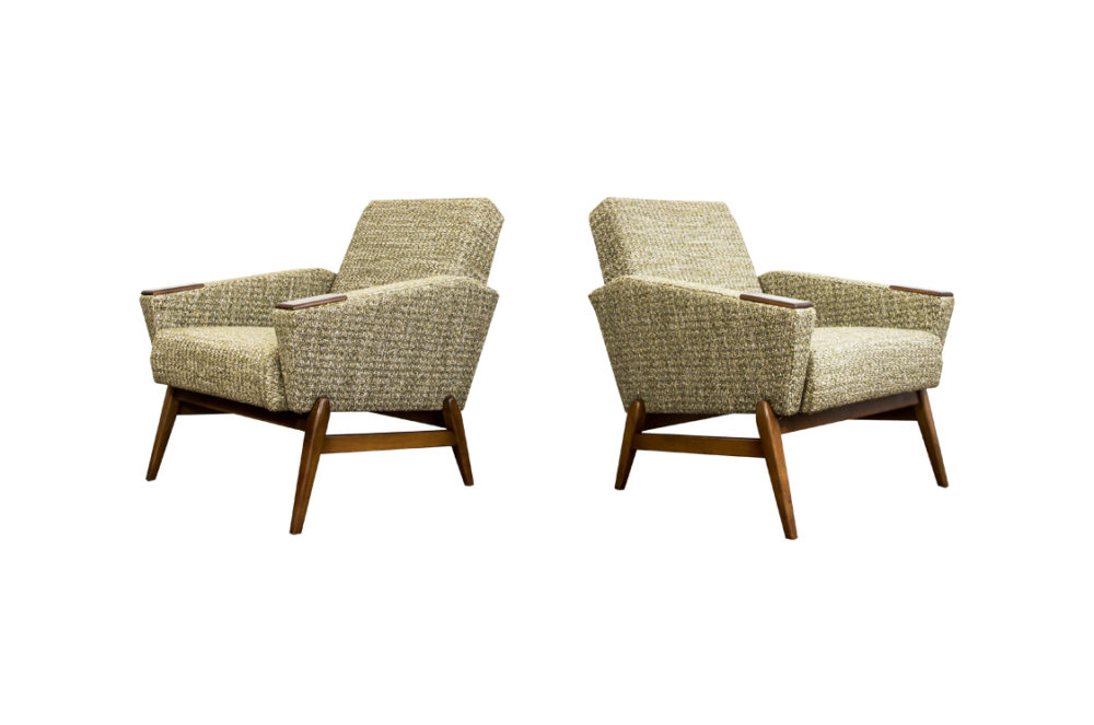 Pair of mid-century armchairs, Scandinavia, 1960's