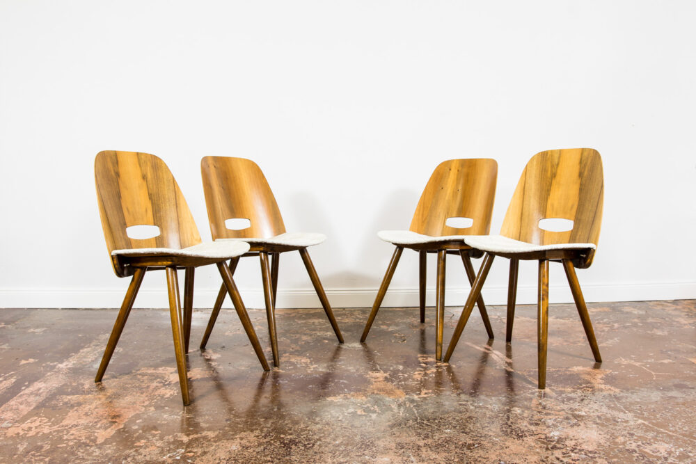 Set of 4 chairs, by František Jirák, Tatra Nábytok, Czechoslovakia, 1960's