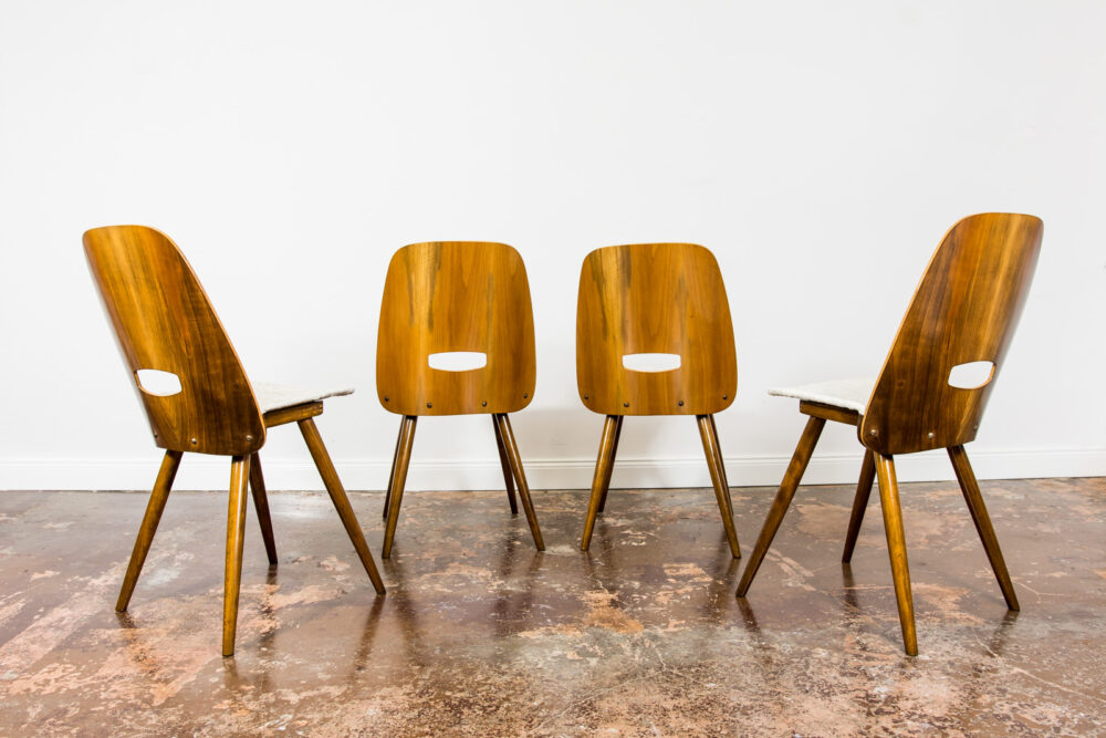 Set of 4 chairs, by František Jirák, Tatra Nábytok, Czechoslovakia, 1960's