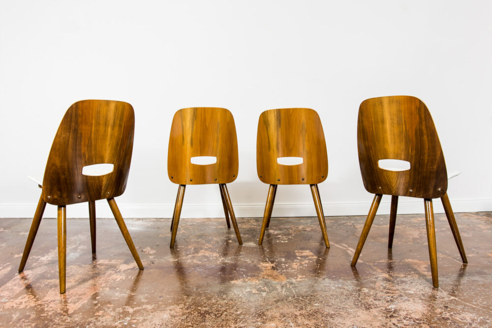 Set of 4 chairs, by František Jirák, Tatra Nábytok, Czechoslovakia, 1960's