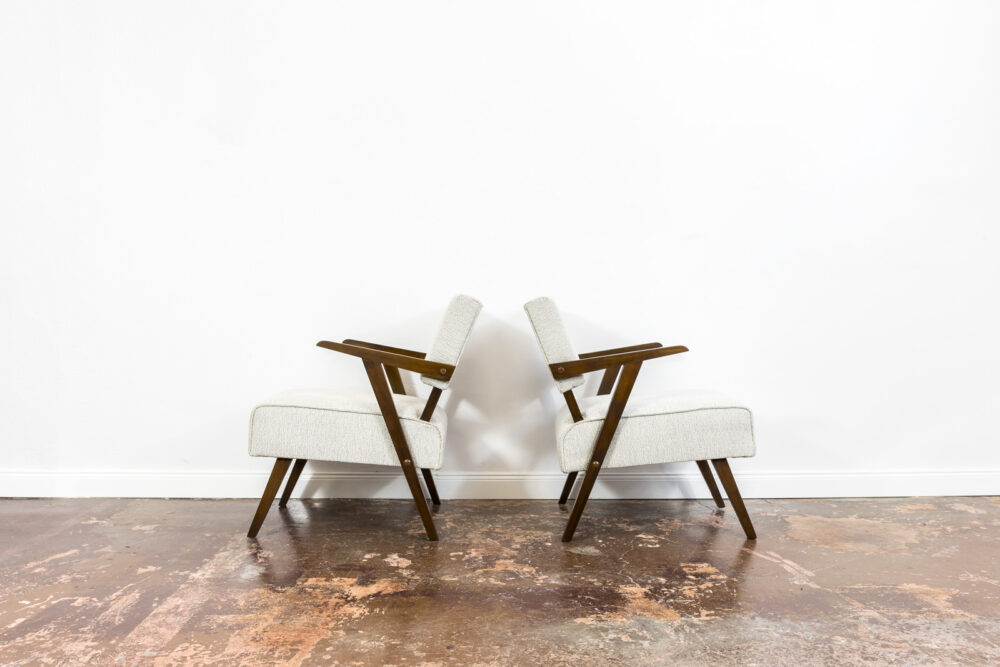 Pair of Mid Century Armchairs, Poland, 1950's