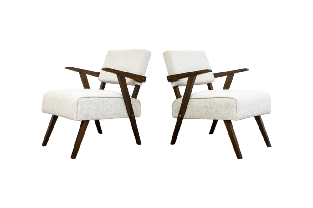 Pair of Mid Century Armchairs, Poland, 1950's