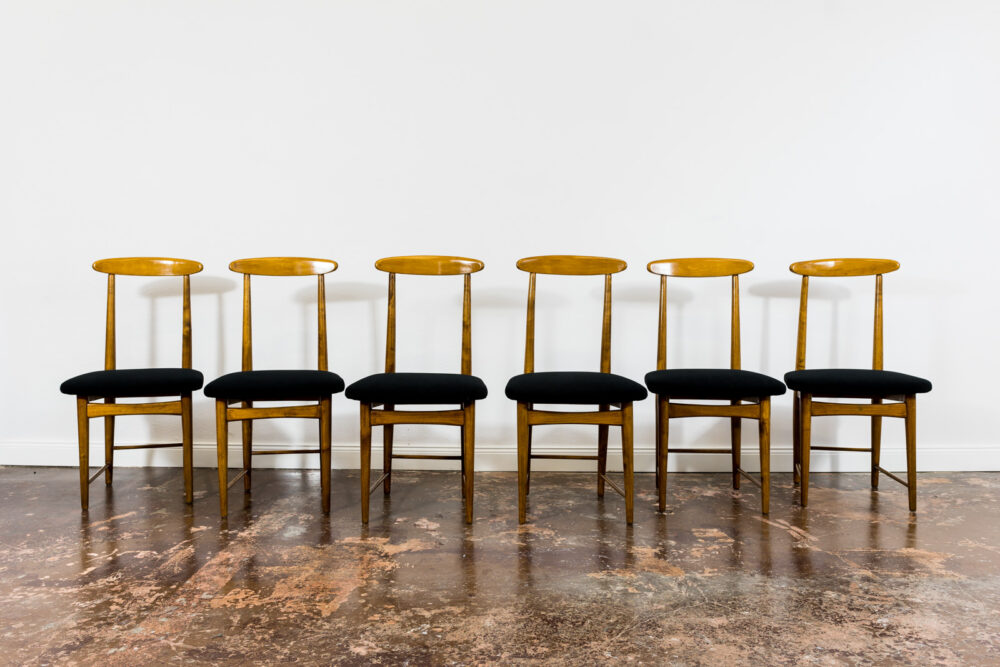 Set of 6 dining chairs by Bernard Malendowicz, Poland, 1960's