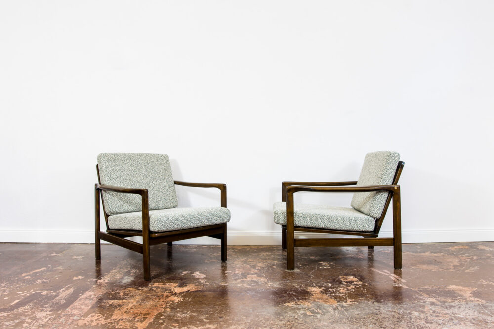 Pair of armchairs, B-7522 by Zenon Bączyk, Poland, 1960’s