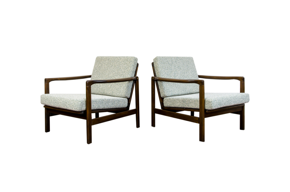 Pair of armchairs, B-7522 by Zenon Bączyk, Poland, 1960’s