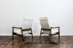 Pair Of GFM-64 High Back armchairs By Edmund Homa, GFM, Poland, 1960’S