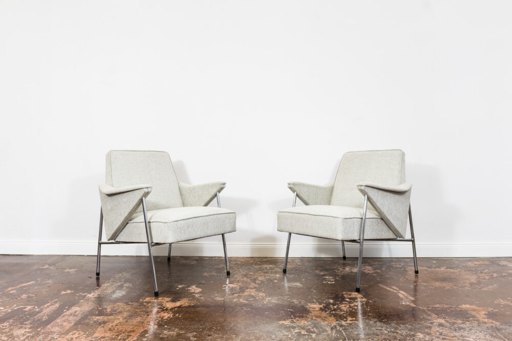 Pair of "Bat" Armchairs by Wchód Zadziele, Poland, 1960's