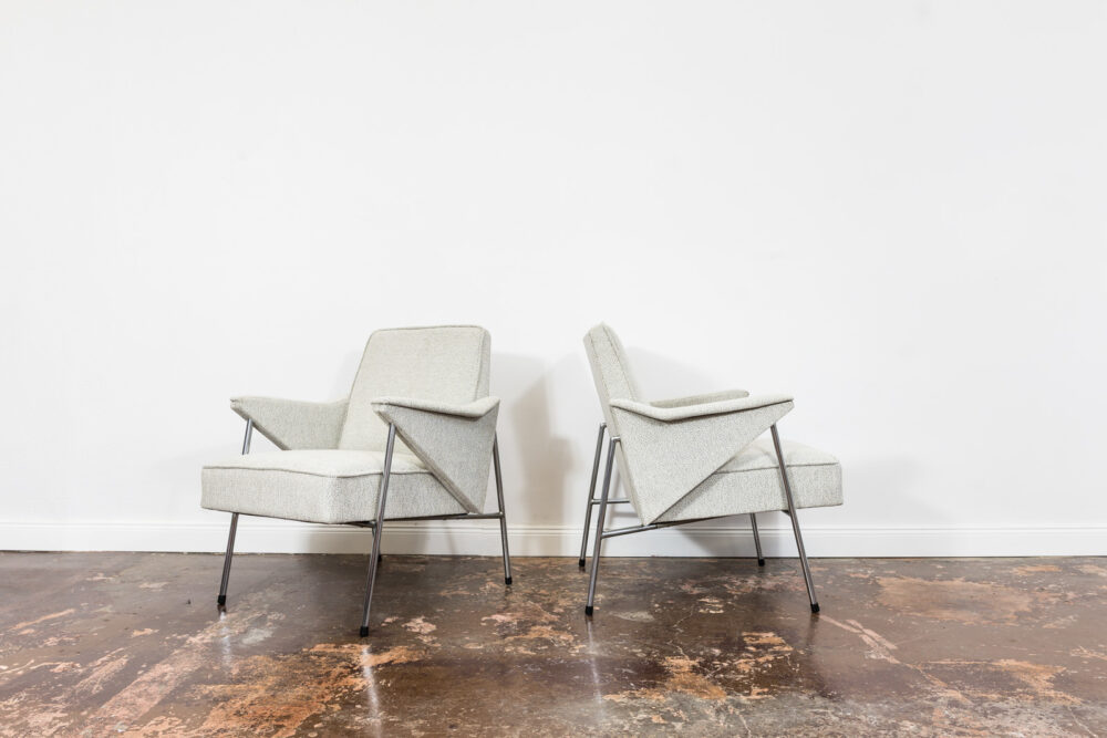 Pair of "Bat" Armchairs by Wchód Zadziele, Poland, 1960's