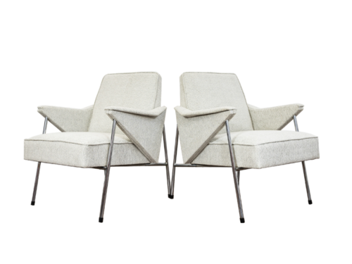 Pair of "Bat" Armchairs by Wchód Zadziele, Poland, 1960's