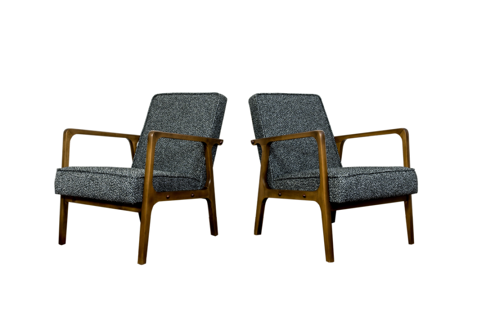 Pair of armchairs 04-B, Bydgoskie Fabryki Mebli, Poland, 1960's