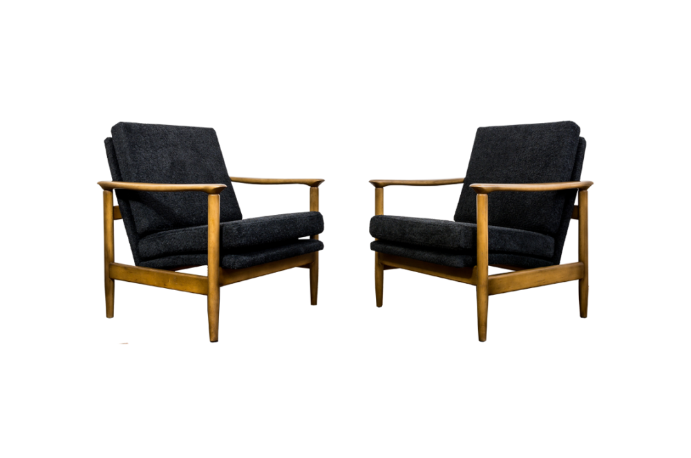 Pair of armchairs GFM-142 By Edmund Homa, GFM, Poland, 1960’s