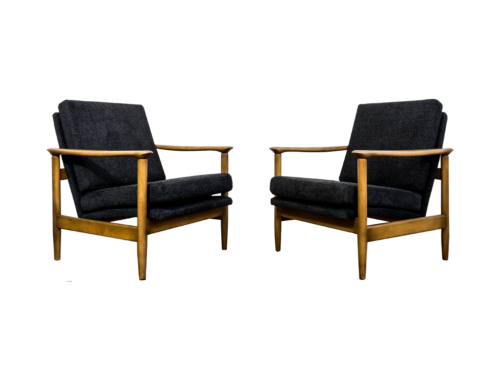 Pair of armchairs GFM-142 By Edmund Homa, GFM, Poland, 1960’s