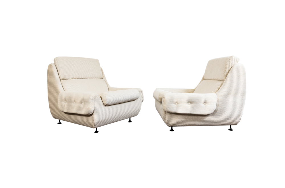 Pair of Mid-century lounge chairs, Jitona, Czechoslovakia, 1970's