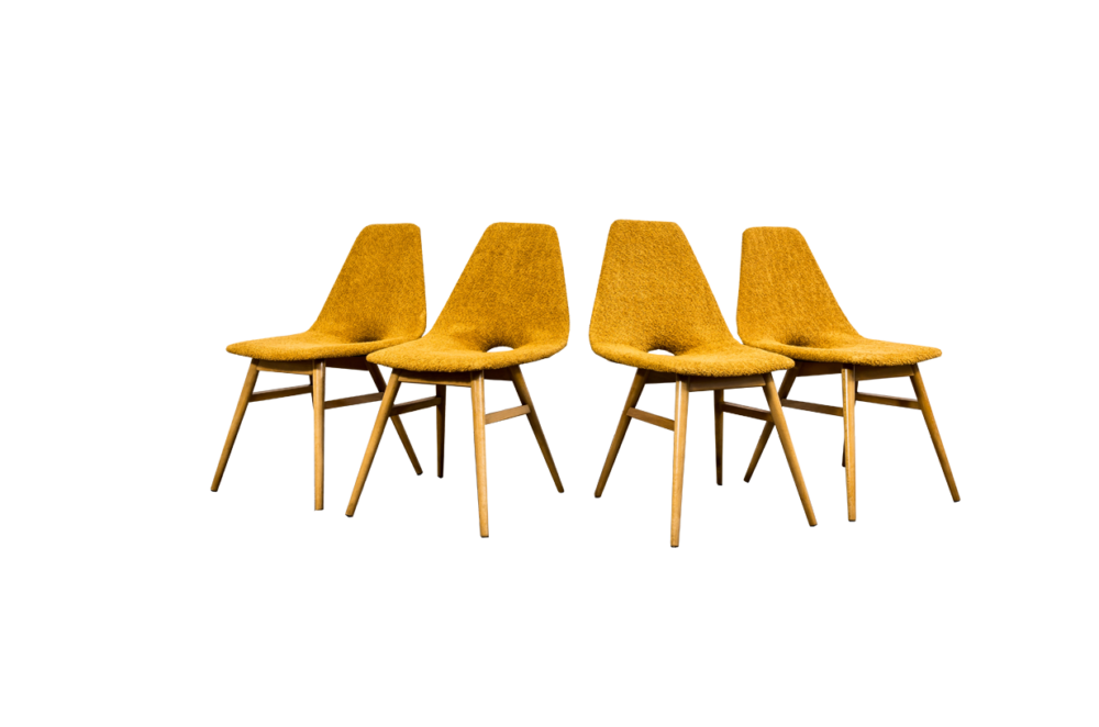 Set of 4 Erika Chairs by Judit Burian, Hungary, 1959