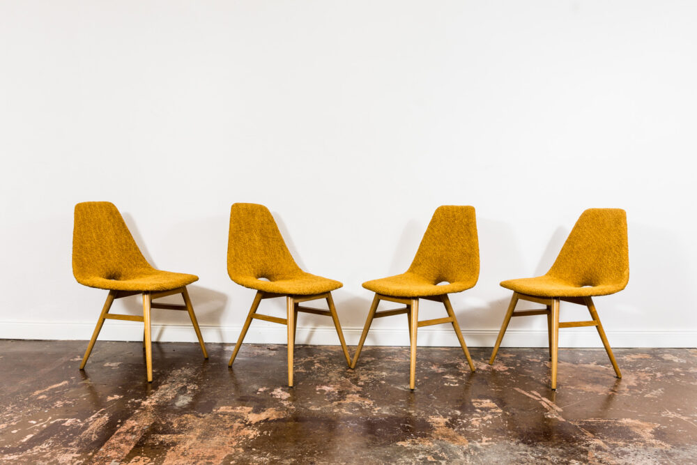 Set of 4 Erika Chairs by Judit Burian, Hungary, 1959