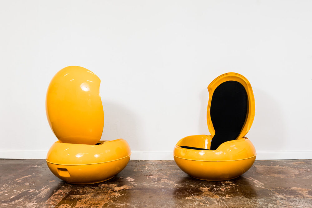 Pair of Space Age, Garden Egg Chairs by Peter Ghyczy,  Germany, 1970's