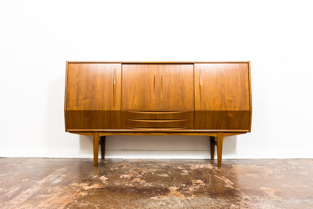 Teak highboard, Denmark, 1960's