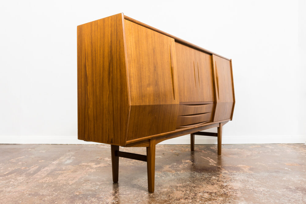 Teak highboard, Denmark, 1960's