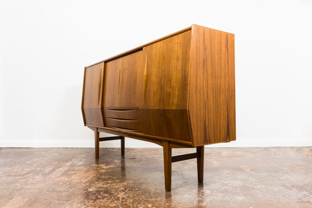 Teak highboard, Denmark, 1960's