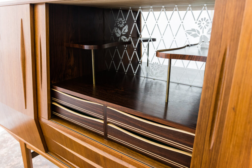 Teak highboard, Denmark, 1960's