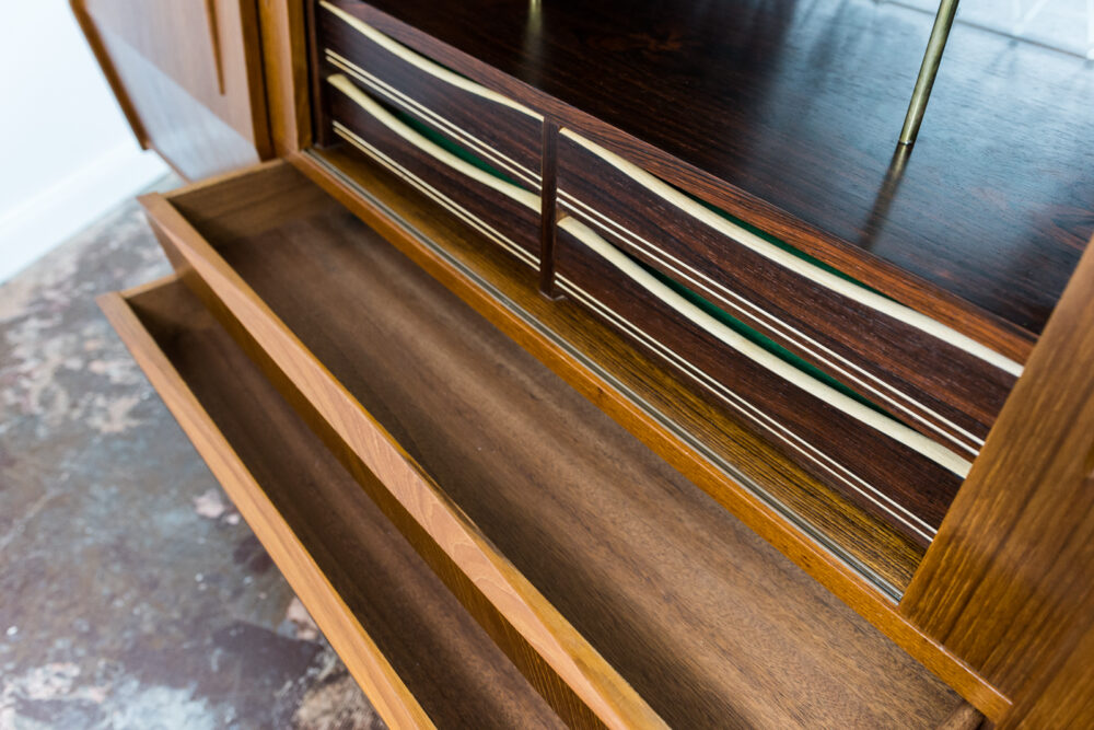 Teak highboard, Denmark, 1960's