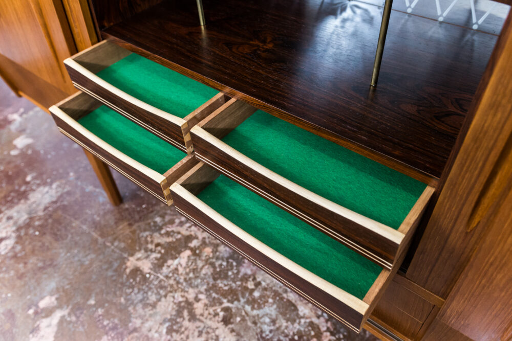 Teak highboard, Denmark, 1960's