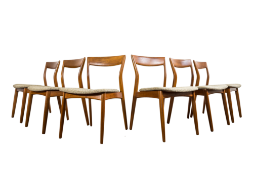 Set of 6 dining chairs by R. Borregaard, Viborg Stolefabrik, Denmark, 1960's