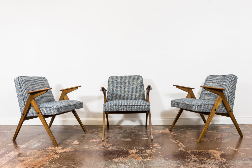 Set of 3 armchairs, Type 300-177 “Bunny”, Poland, 1970’s