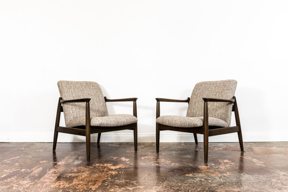 Pair Of GFM-64 Armchairs By Edmund Homa, GFM, Poland, 1960’S