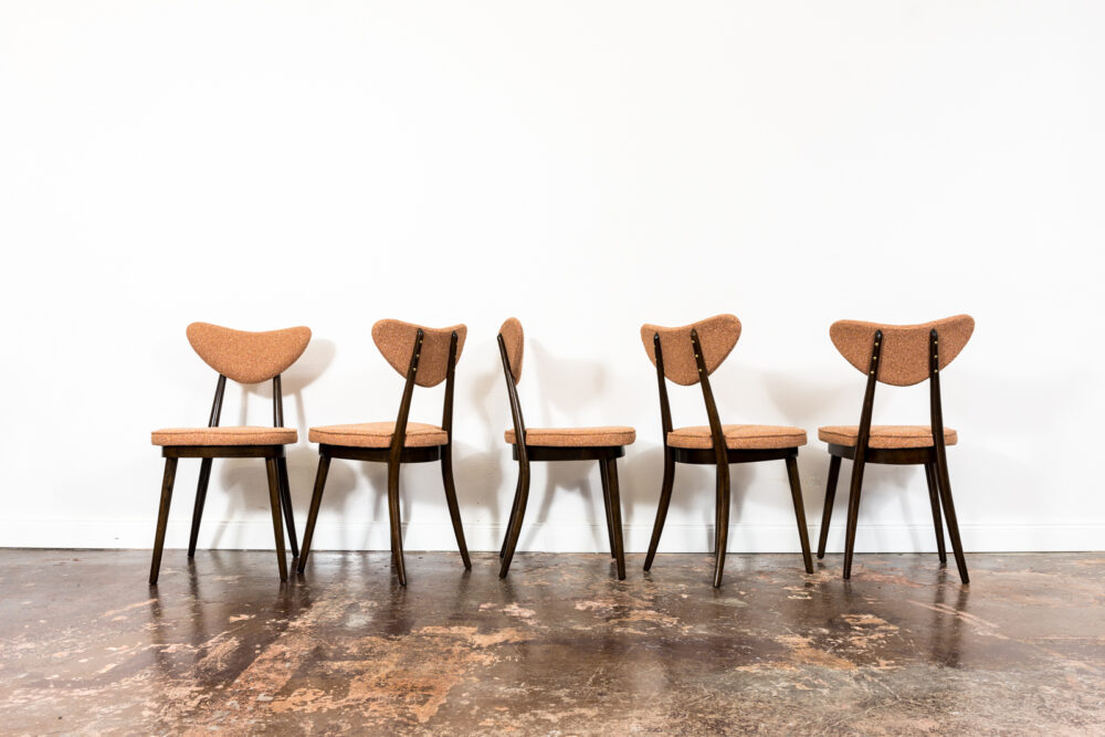 Set Of 5 Chairs No 124 By H & J Kurmanowicz, Poland, 1950's