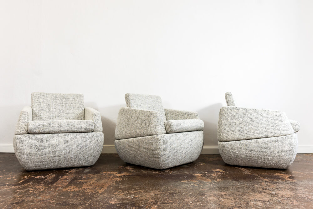 Set of 3 Armchairs Mea by Lubuskie Fabryki Mebli, Poland, 1970’s