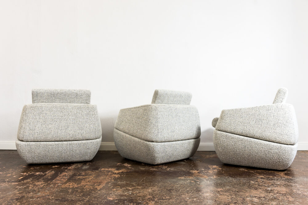 Set of 3 Armchairs Mea by Lubuskie Fabryki Mebli, Poland, 1970’s