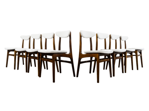 Set of 8 dining chairs, Type 200-190 by R. T. Hałas, Poland, 1960's