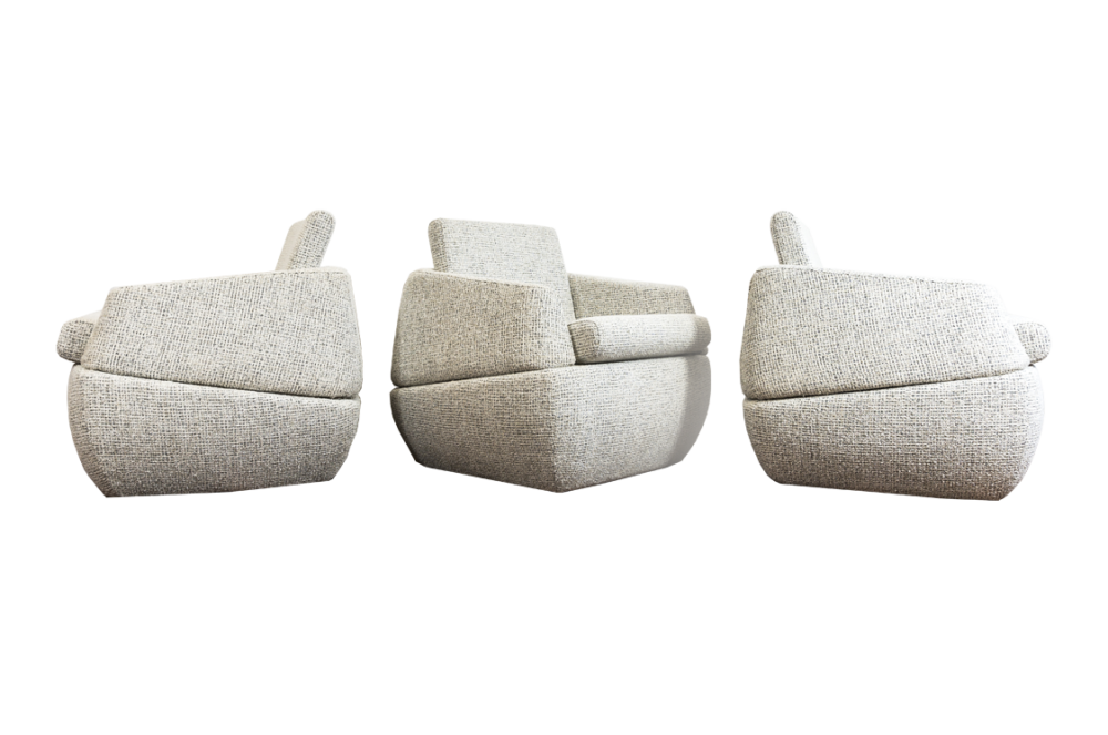 Set of 3 Armchairs Mea by Lubuskie Fabryki Mebli, Poland, 1970’s