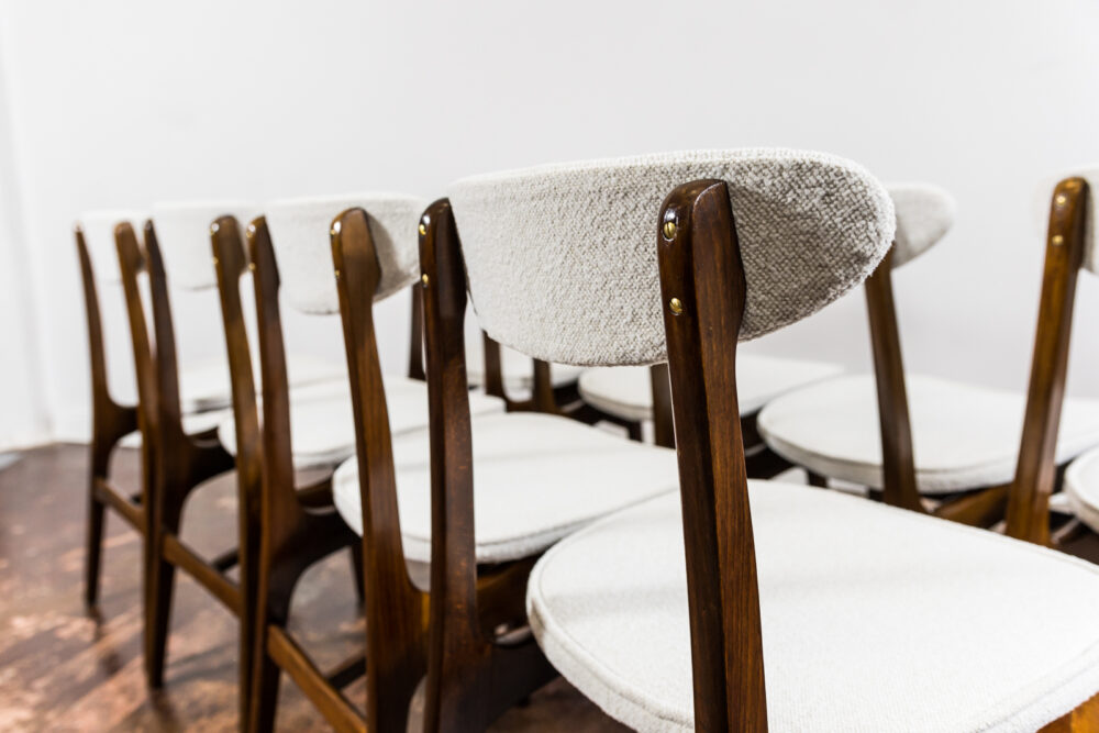 Set of 8 dining chairs, Type 200-190 by R. T. Hałas, Poland, 1960's