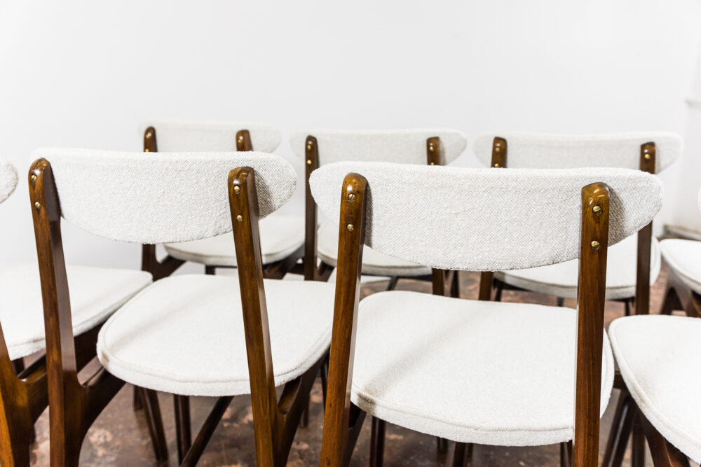 Set of 8 dining chairs, Type 200-190 by R. T. Hałas, Poland, 1960's