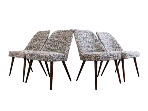 Set of 4, dining chairs, Poland, 1960's