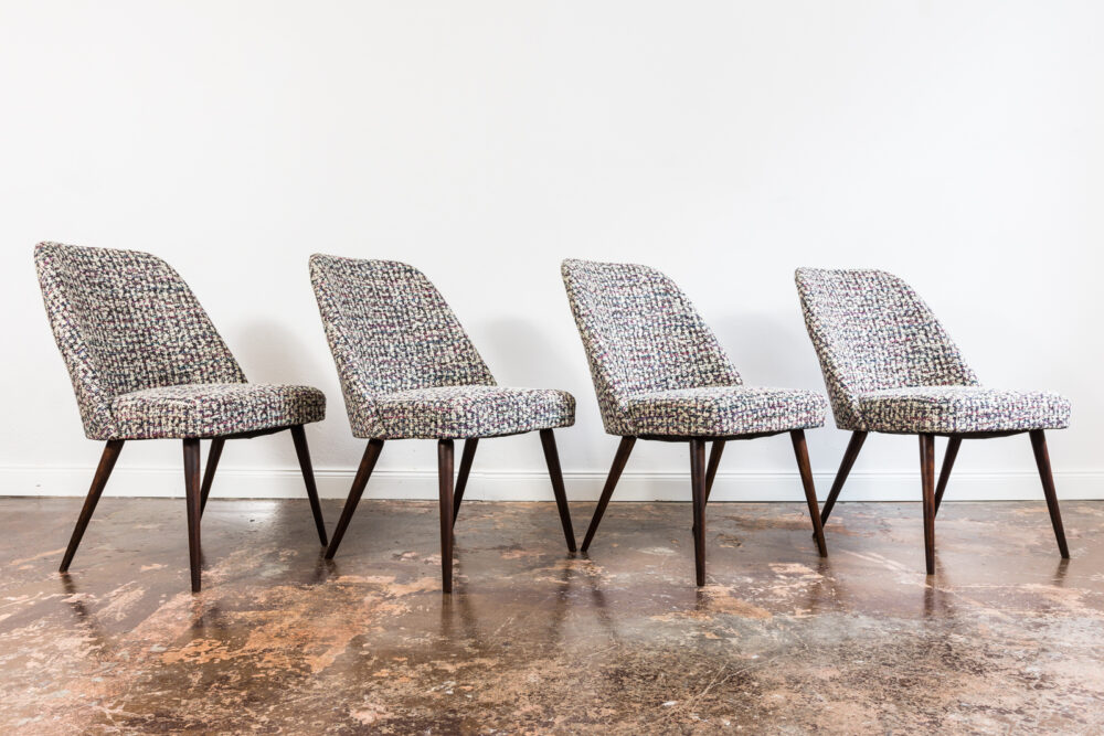 Set of 4, dining chairs, Poland, 1960's